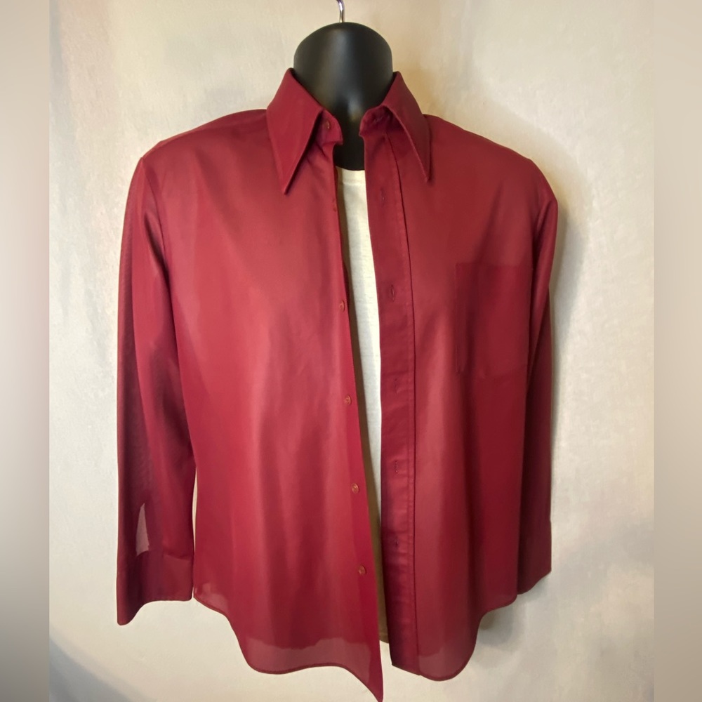 Vintage Tops All, Knit Sport L/S Button Down Size Medium